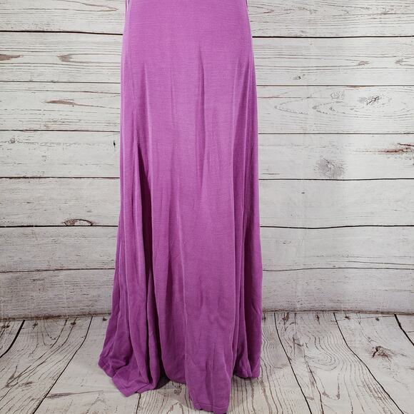 Lauren Ralph Lauren New 100%Silk Knit Wild Orchid Maxi Dress Size Small - Picture 11 of 13